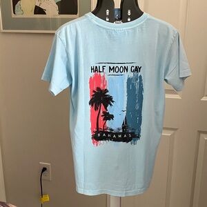 Ocean Drive Half Moon Cay short sleeve blue top tee size S